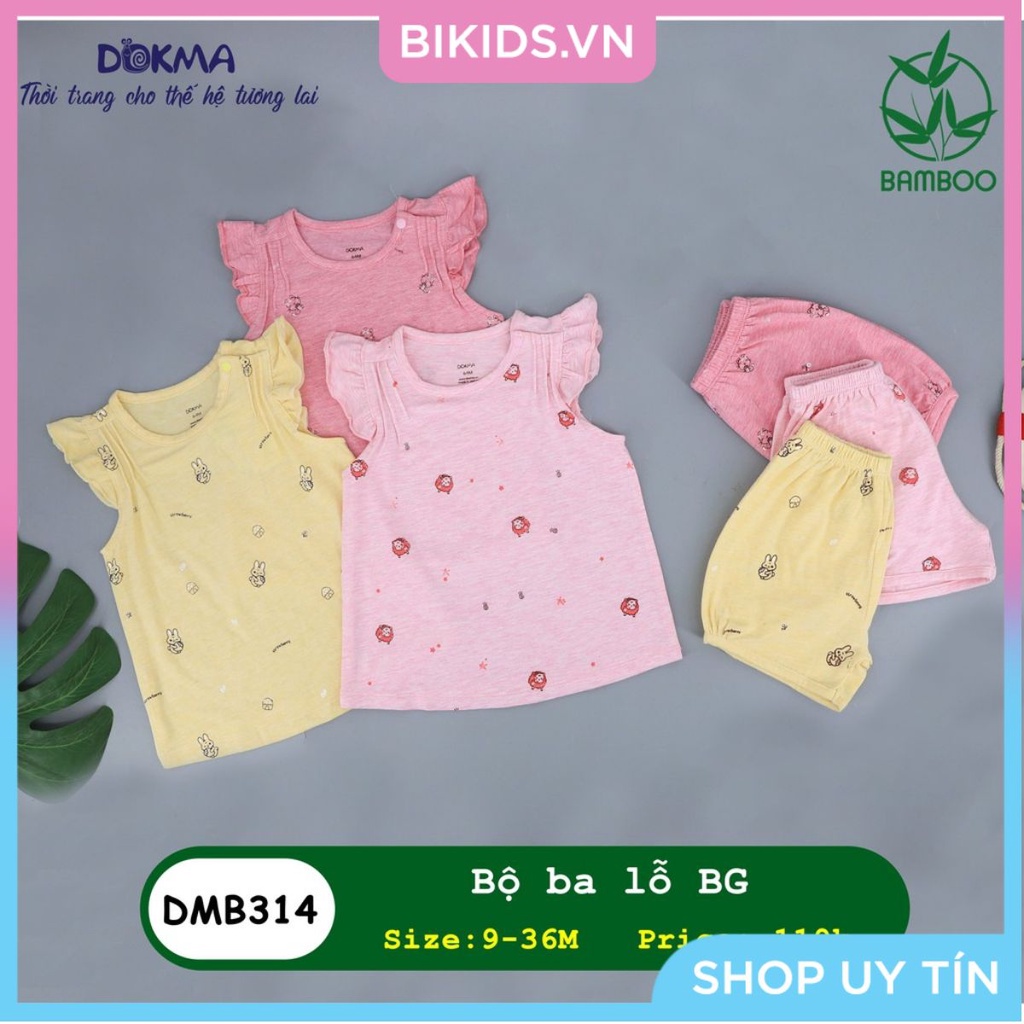 Dokma - Bộ cánh tiên BG chất Bamboo sợi tre 9-36M ( DMB314)