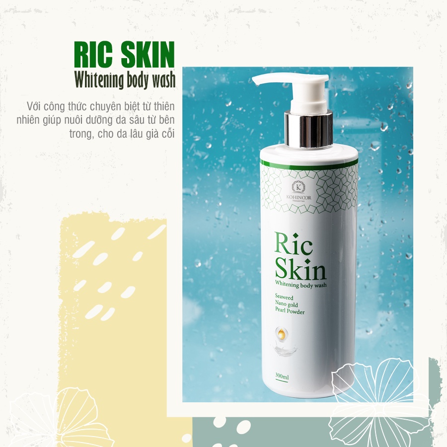 Sữa tắm trắng da Ric Skin WHITENING BODY WASH Kohinoor / 300ml