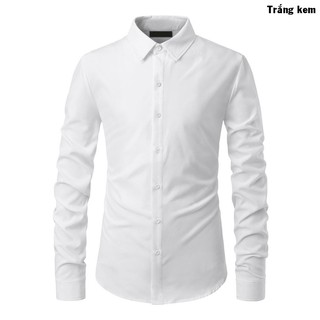 Áo sơ mi nam unisex Oreno trơn form rộng vừa vải lụa mềm mát Áo sơ mi dáng oversize phong cách hàn quốc giới trẻ