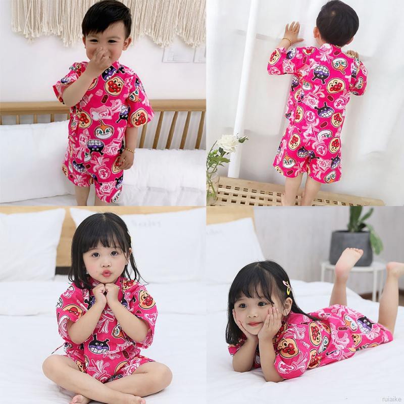 Bộ Đồ Ngủ Kiểu Kimono In Hình Siêu Nhân Cho Bé