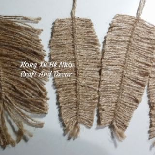 Chiếc lá dây thừng (Móc khóa decor)