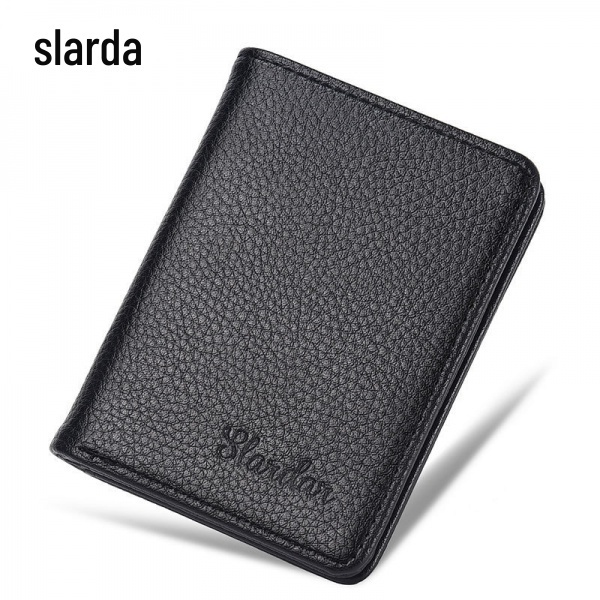 Ví nhỏ siêu mỏng nam ngắn dọc ví nam thanh niên sinh viên chống tẩy mỡ ngăn đựng thẻ mini bao da bằng lái xe của nam