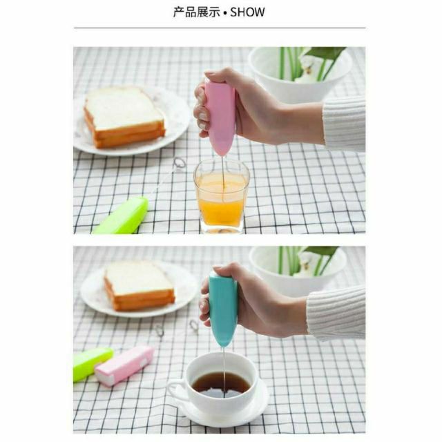 Máy đánh trứng tạo bọt cafe mini có kèm pin