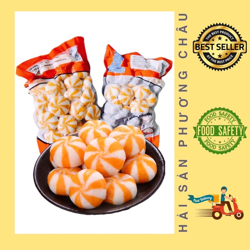 Bánh bao nhân trứng cá cam viên thả lẩu nướng chiên Malaysia - 500g