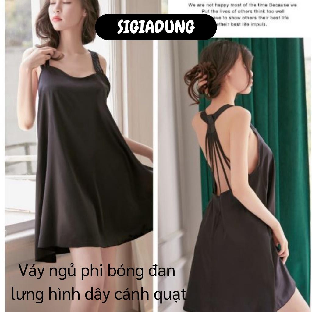 [SGD] Váy Ngủ - Đầm Ngủ Phi Bóng Lưng Dây Cánh Quạt Gợi Cảm, Vải Mát, Mịn 6222