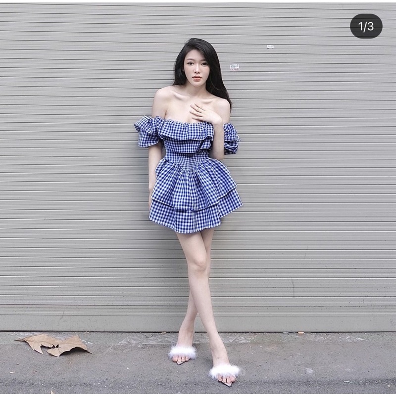 [AITHEE] MI SET trễ vai caro xanh | BigBuy360 - bigbuy360.vn