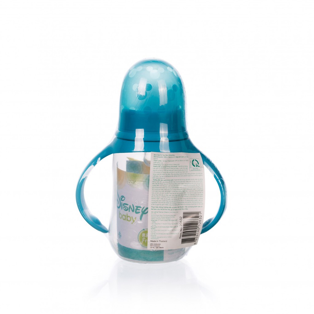 BÌNH SỮA CỔ HẸP CÓ TAY CẦM 125ml DISNEY BABY