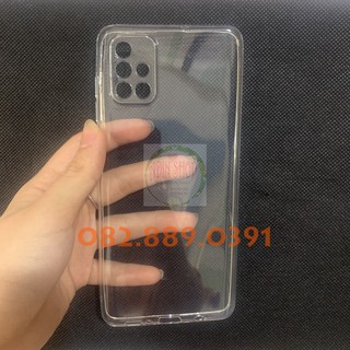 Ốp lưng Samsung Galaxy A71 dẻo trong có viền bảo vệ cam, siêu bền