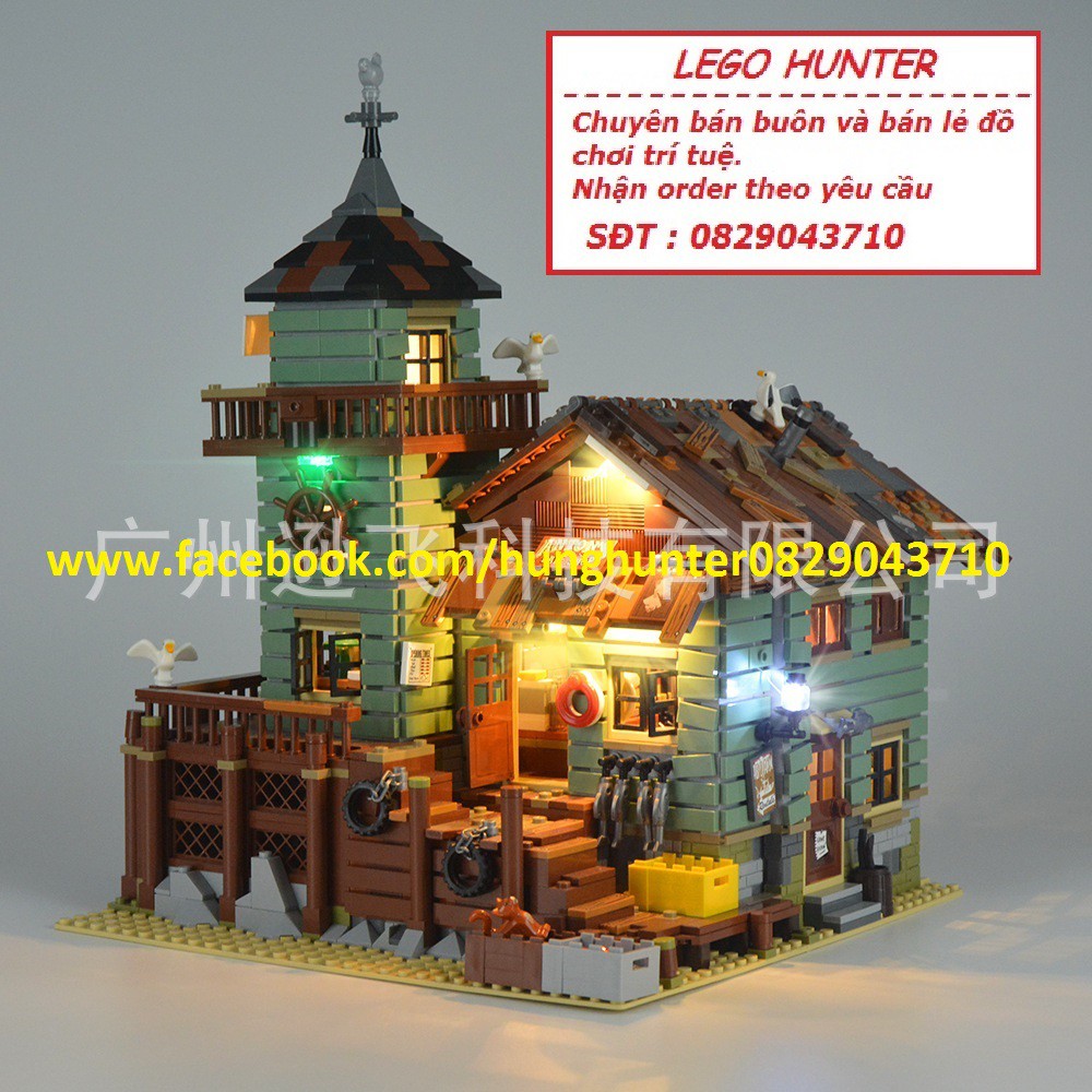 Lego Light Bộ đèn trang trí Old Fishing Store - Cửa hàng bán đồ câu ( giá chỉ có đèn )