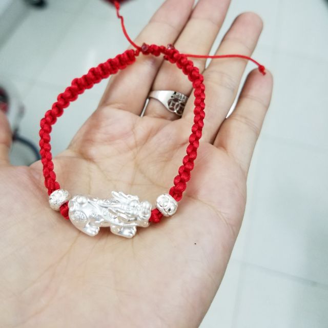 Vòng tỳ hưu Bạc kèm 2 bi bạc