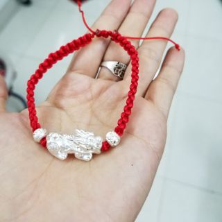 Vòng tỳ hưu Bạc kèm 2 bi bạc