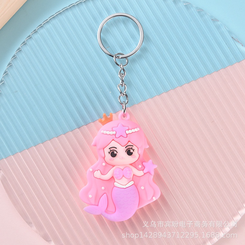 (Butgiasi) Móc khóa nàng tiên cá mái tóc dài dễ thương
