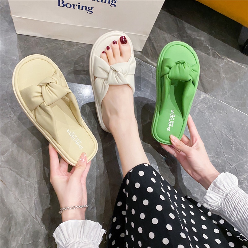 💘 Dép Sandal đế bằng thiết kế đơn giản đi biển cho nữ 💘 chống trượt thoải mái thời trang 💘 đế mềm thoáng khí thiết kế mới