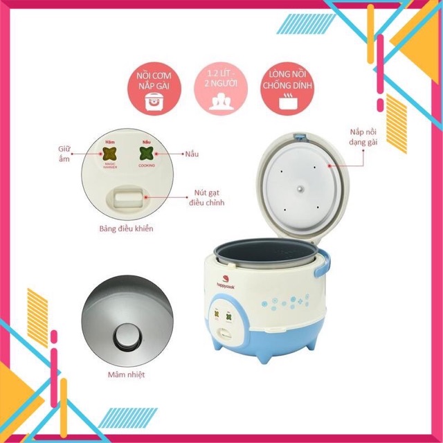 Nồi cơm điện happy cook HC-120 1,2lít