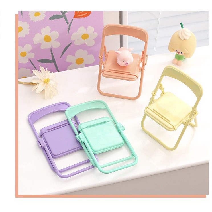 Kệ Kê Điện Thoại Hình Ghế Xếp Màu Pastel (4 màu)