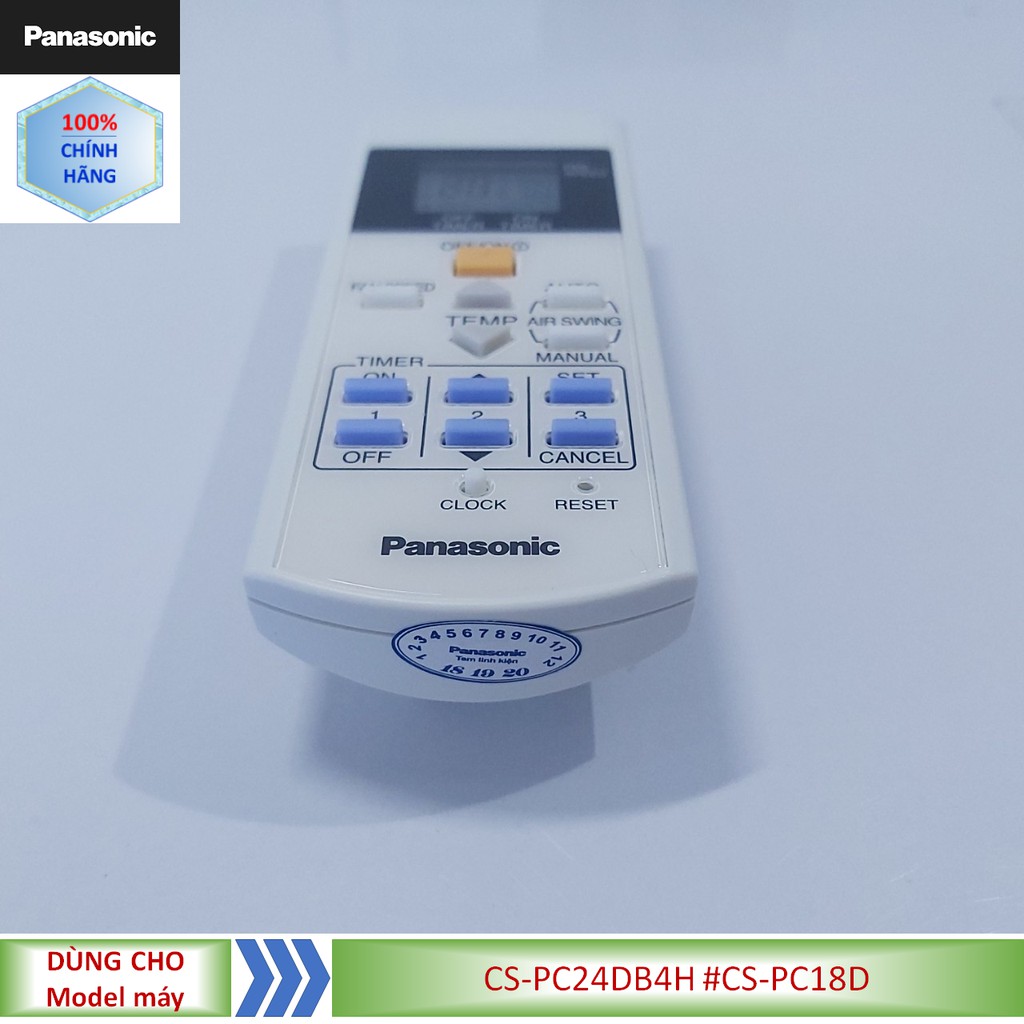 Phụ kiện [Remote chính hãng] Điều khiển điều hòa Panasonic model CS-PC24DB4H #CS-PC18D