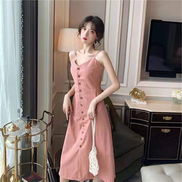 Váy nữ, đầm nữ hai dây, phong cách Hàn Quốc, trẻ trung năng động cá tinh Ngão Clothing, chất liệu mát mẻ, thoải mái | BigBuy360 - bigbuy360.vn