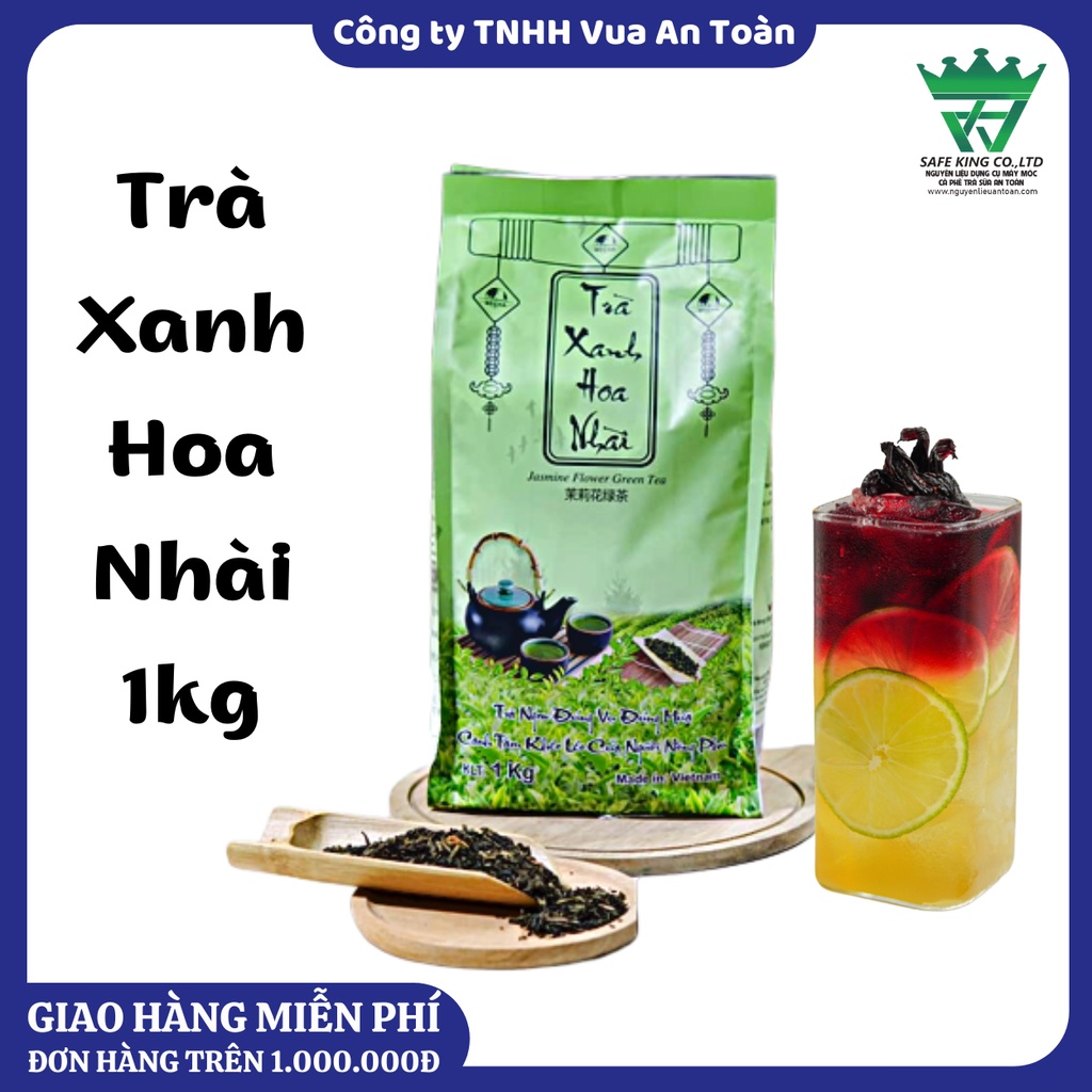 Trà Xanh Hoa Nhài WECHA 1KG, Trà Lài, Lục Trà, Trà Nhài Pha Trà Chanh, Trà Tắc, Trà Cái Cây, Trà Sữa Chuẩn Vị
