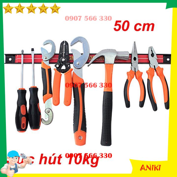 Thanh Nam Châm Treo Dao_Giá Treo Hút Dụng Cụ Cơ Khí Đồ Nghề Dài 50cm QE069