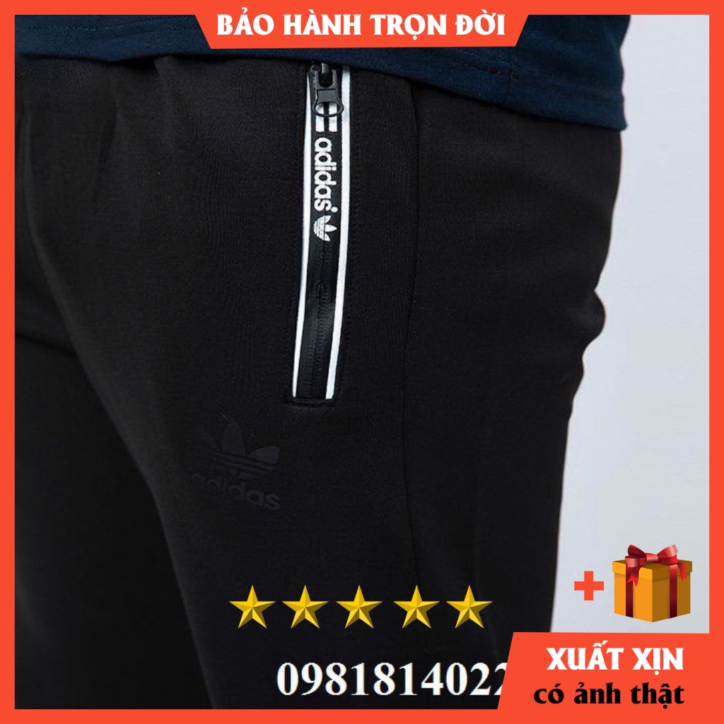 Quần thể thao khóa kéo in chữ Das BẢO HÀNH TRỌN ĐỜI
