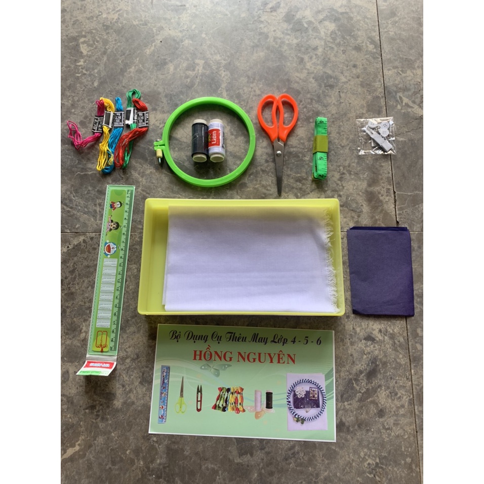 ( 5 Bộ ) Bộ Dụng Cụ May Thêu Lớp 4 5 6 Lớn Và Nhỏ Hồng Nguyên Camshop