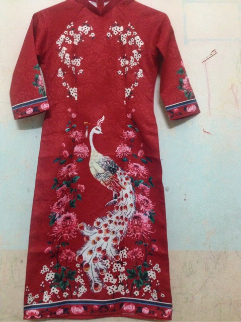 ÁO DÀI CÁCH TÂN ( Vải gấm Hà cúc)