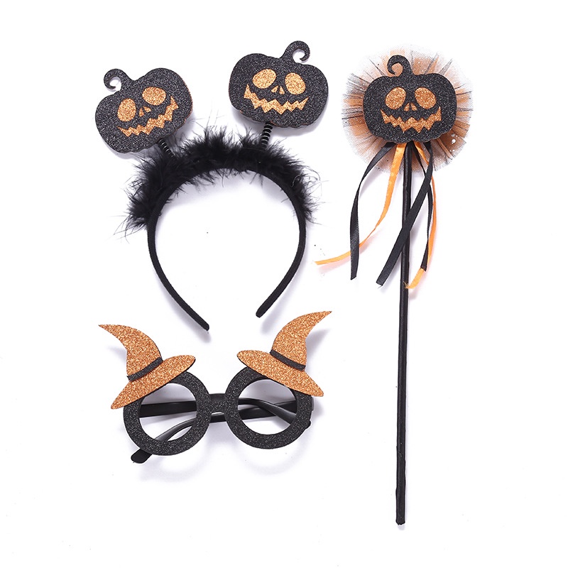 Băng Đô Cài Tóc Hình Nón Phù Thủy Bí Ngô Cho Lễ Halloween