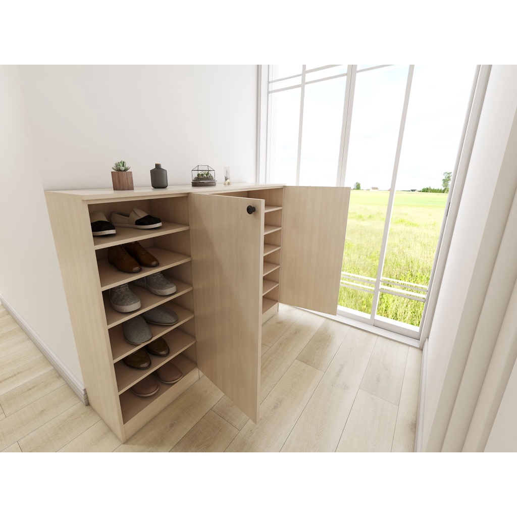 TỦ ĐỰNG GIÀY DÉP GỖ AN CƯỜNG ĐÁNH BÓNG PHỦ MELAMINE CHỐNG ẨM, CHỐNG TRẦY XƯỚC DẠNG 1M - 1406,1407,1408 - NỘI THẤT JY