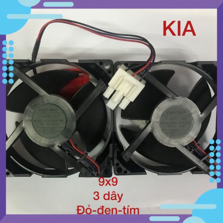 [Mã ELHA22 giảm 5% đơn 300K] Quạt tủ lạnh DC 12v 0.3A -3 dây ( Đen đỏ tím ) - 3 cánh 9x9cm ( Dùng cho tủ lạnh)