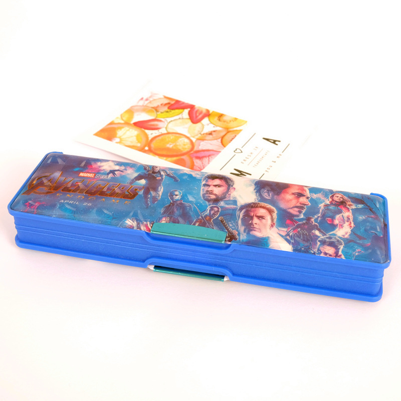 Hộp Đựng Bút Hai Ngăn In Hình My Little Pony/Người Nhện/ Avengers Dễ Thương Cho Bé