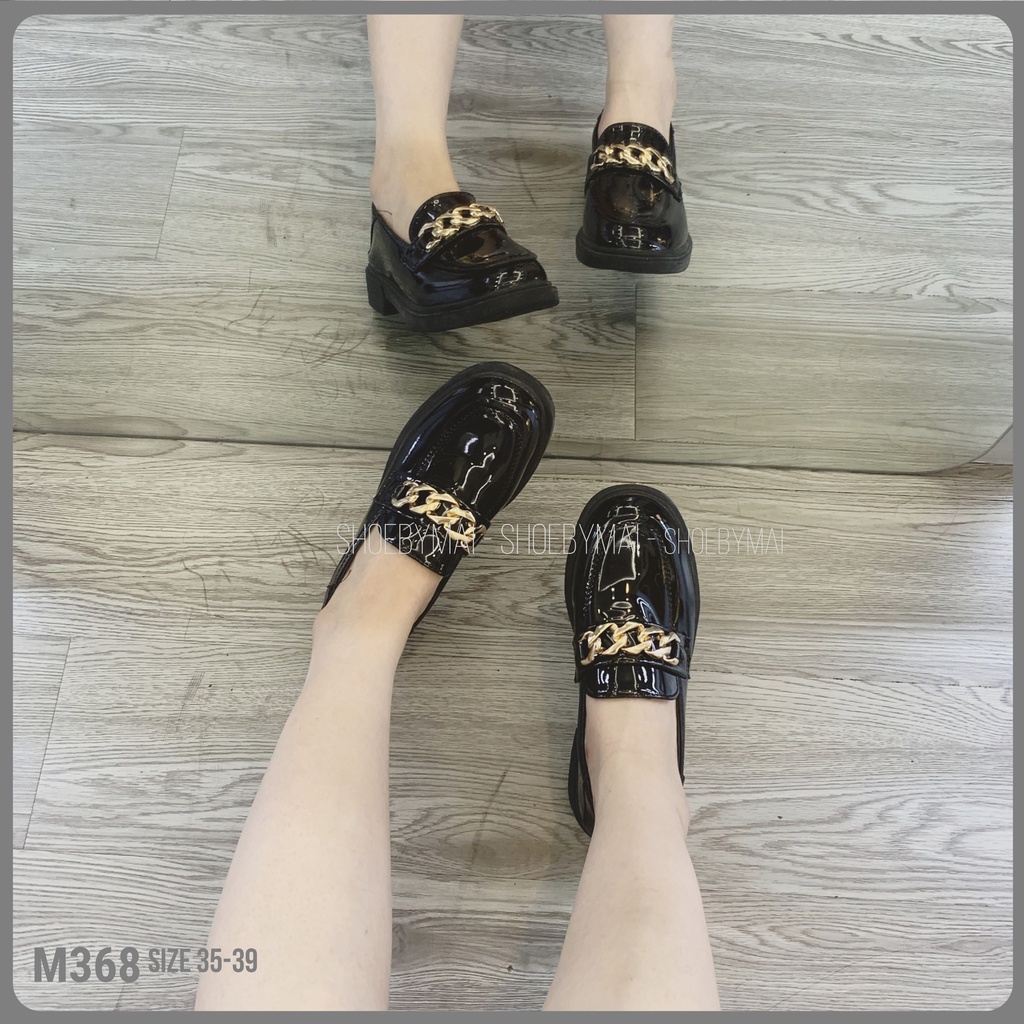 Giày lười phối họa tiết xinh M368 SHOEBYMAI