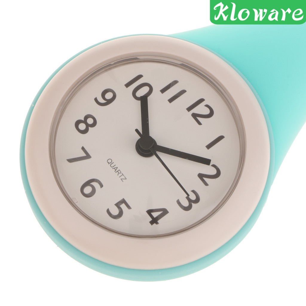 Đồng Hồ Treo Tường Màu Đen Chống Thấm Nước Không Cần Khoan Lỗ Dành Cho Phòng Tắm