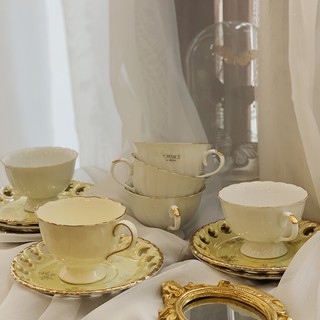 Set tách trà xà cừ vàng ✨