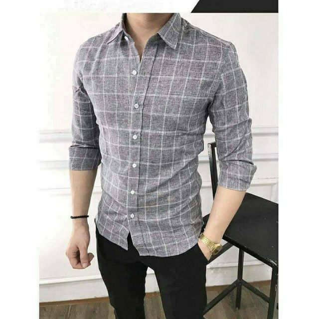 Áo sơ mi nam chất đũi form slimfit, áo sơ mi đũi cổ bẻ thoáng mát cao cấp - SMLD - TL