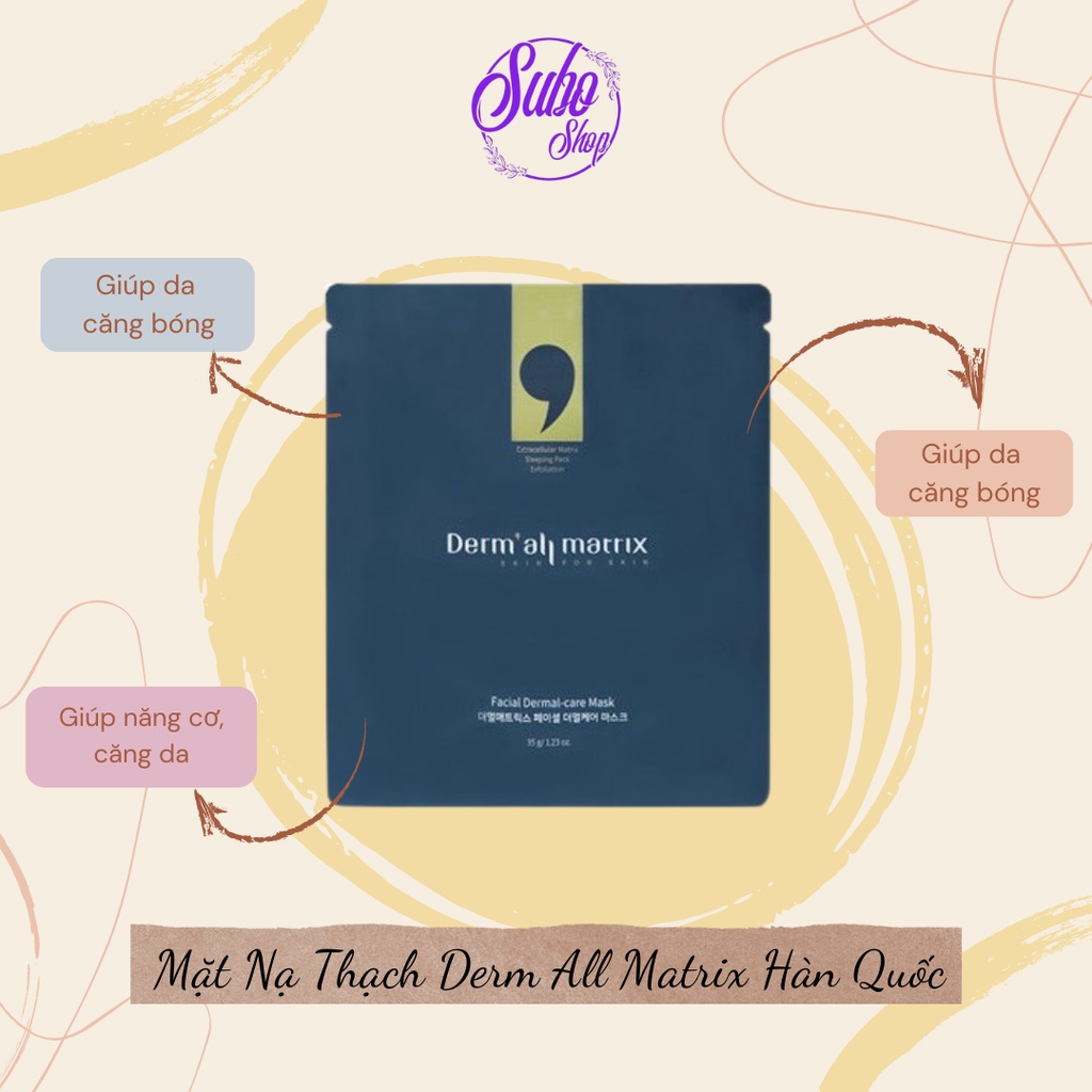 Mặt Nạ Thạch Derm All Matrix Giúp Nâng Cơ Mẫu Mới Chính Hãng Hàn Quốc Hộp 4 Miếng