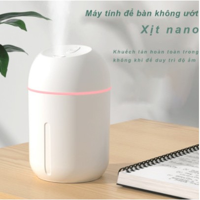 Máy Phun Sương Tạo Độ Ẩm Phòng Ngủ Gia Đình Im Lặng - 250ML