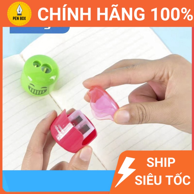 Gọt chì mini 2 lỗ hình mặt cười đáng yêu GuangBo XB35017, LOAI 1, LOẠI TỐT BỀN BỈ KHÔNG ĐỘC HẠI (1 Chiếc )) , Penbox