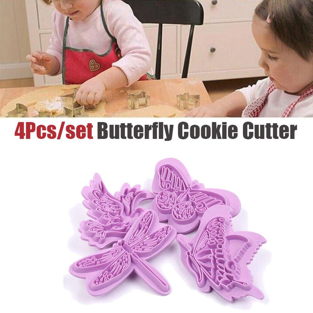 Set 4 Khuôn Cắt Làm Bánh Quy / Sô Cô La / Thức Ăn 3D Dành Cho Nhà Bếp