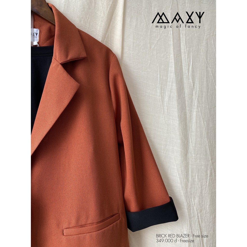 Áo khoác blazer phong cách Hàn Quốc brick red blazer Maxy Workshop | BigBuy360 - bigbuy360.vn