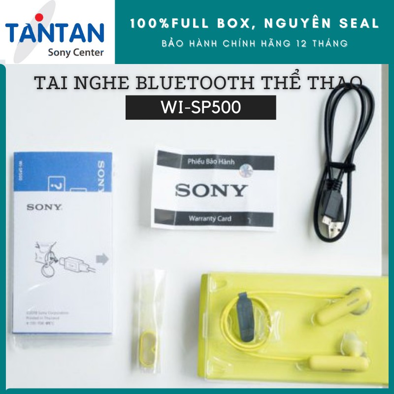 Tai Nghe Sony BLUETOOTH Thể Thao WI-SP500 | Bluetooth - NFC - Pin: 8h - Kháng nước IPX4 - Xuất xứ: Thái Lan