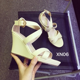 Giày cao gót sandal đế xuồng 7 phân