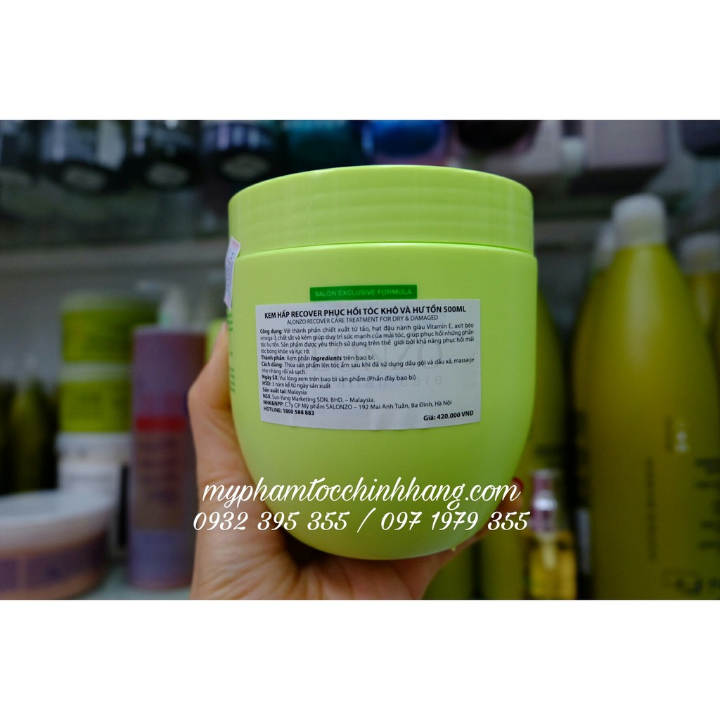 KEM HẤP PHỤC HỒI TÓC KHÔ VÀ HƯ TỔN ALONZO RECOVER CARE 500ml | BigBuy360 - bigbuy360.vn