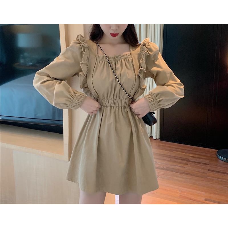 Đầm ngắn tay dài thời trang thu đông cho nữ 2022