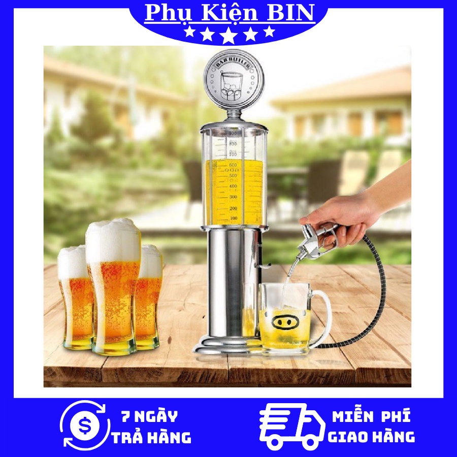 Bình bơm rượu bia hình cây xăng 1 vòi cực sang chảnh