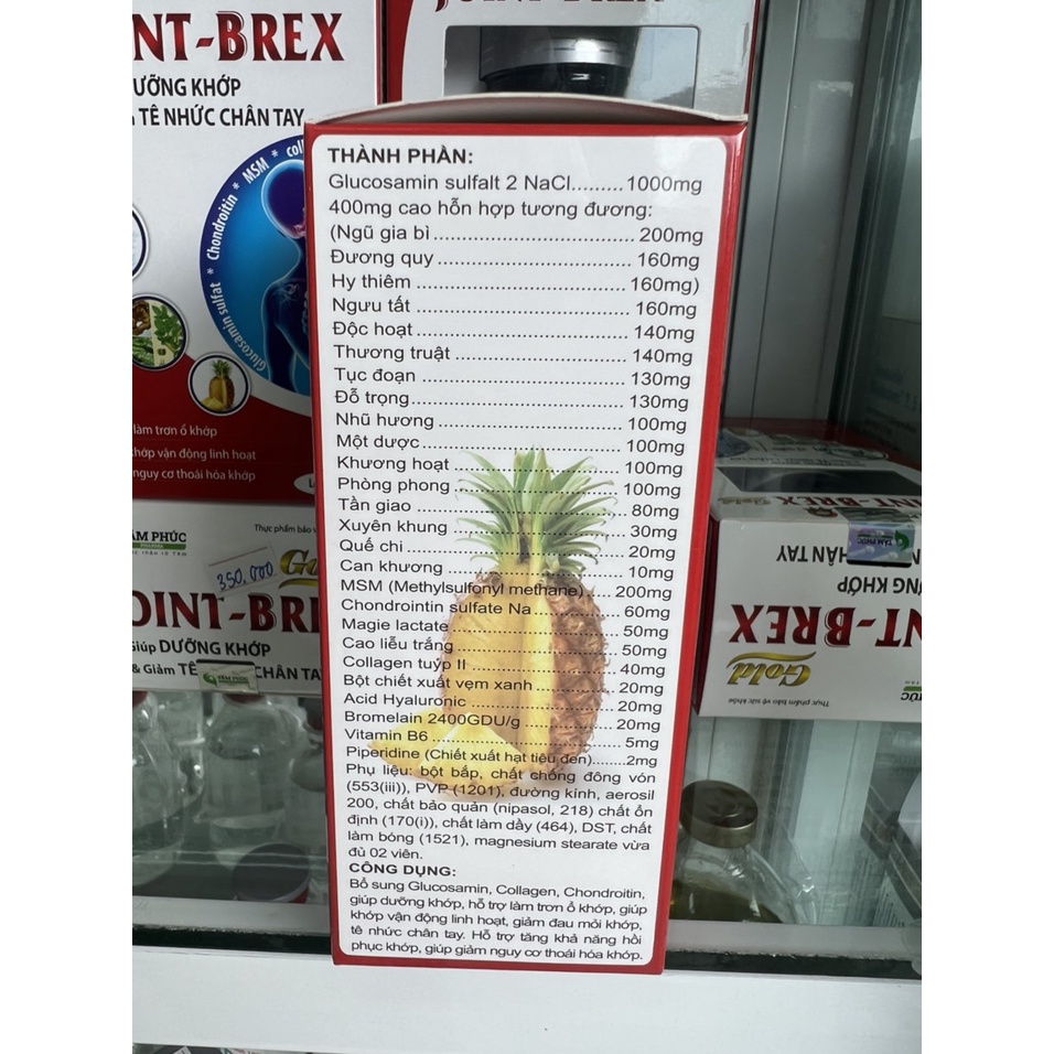Viên Uống JOINT - BREX GOLD Giúp Tái Tạo, Phục Gồi Mô Sụn Khớp Bị Tổn Thương