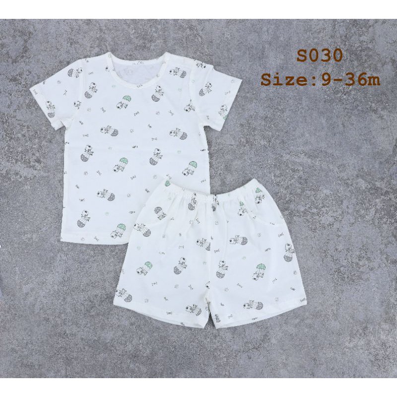 Bộ cộc tay cài vai Dokma bé trai, bé gái 6-24M