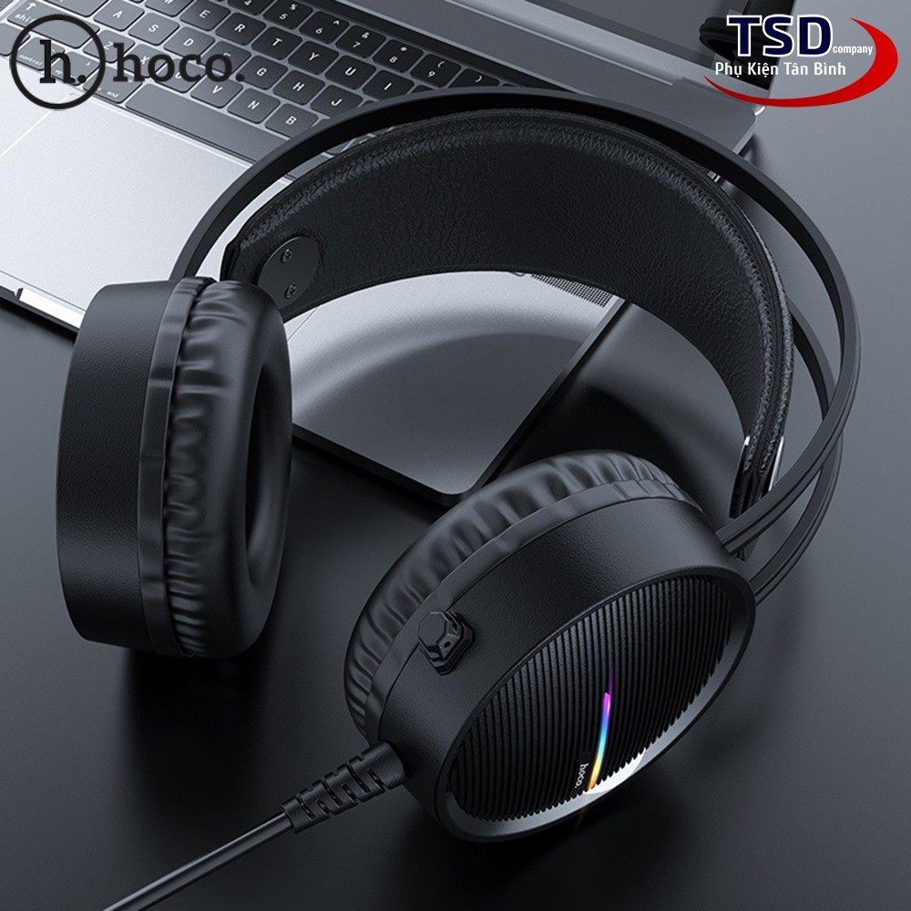 Headphone Gaming Hoco W100 Chính Hãng Led RGB - Tai Nghe Chụp Tai