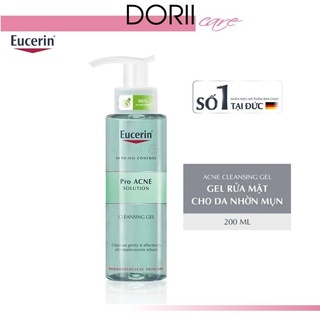 [Date 2028] Sữa Rửa Mặt Cho Da Mụn Eucerin Cleansing Gel pro Acne Solution 200ml