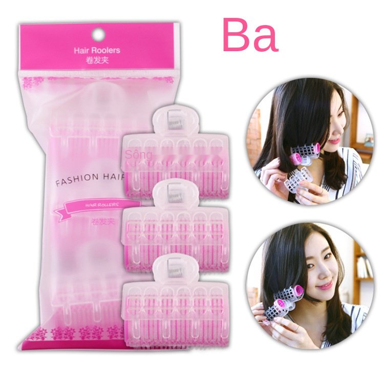 [Hàng mới về] Lô uốn tóc mái tự dính bằng nhựa kiểu ma thuật tiện dụng