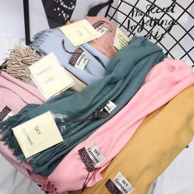 Khăn cashmere sky chất chuẩn đẹp